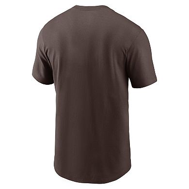 Men's Nike Brown San Diego Padres Team Block T-Shirt