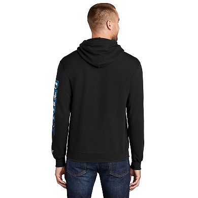 Men's Starter Black Detroit Lions Wordmark Logo Pullover Hoodie