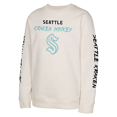 Youth Cream Seattle Kraken Star Power Pullover Sweatshirt