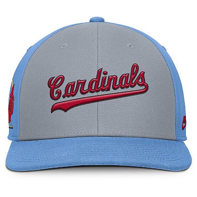 Men's Nike Gray/Light Blue St. Louis Cardinals Pro Performance Snapback Hat