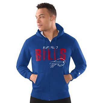 Men's Starter Royal Buffalo Bills Distressed Classic Full-Zip Hoodie