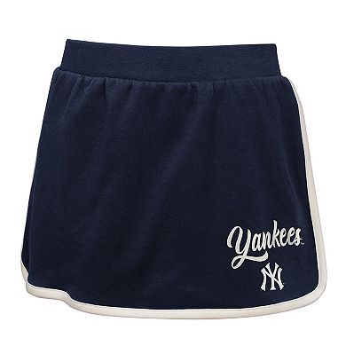 Girls Youth Navy New York Yankees Base Trainer Johnny Polo and Skort Set