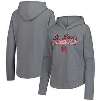 Women's Fanatics Heather Gray St. Louis Cardinals Fleece Pullover Hoodie