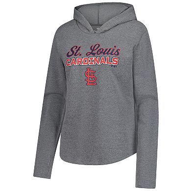 Women's Fanatics Heather Gray St. Louis Cardinals Fleece Pullover Hoodie