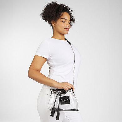 WEAR by Erin Andrews Cincinnati Reds Clear Stadium Bucket Purse
