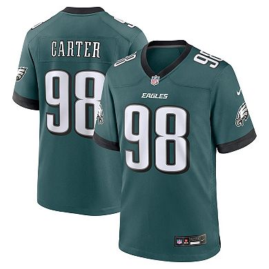 Men's Nike Jalen Carter Midnight Green Philadelphia Eagles Team Game Jersey
