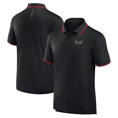 Men's Fanatics Black Washington Capitals Front Office Move Mono Polo
