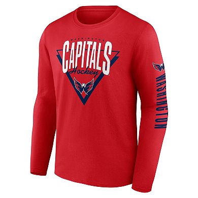 Men's Fanatics Red Washington Capitals Headline Long Sleeve T-Shirt