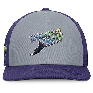 Men's Nike Gray/Purple Tampa Bay Rays Pro Performance Snapback Hat