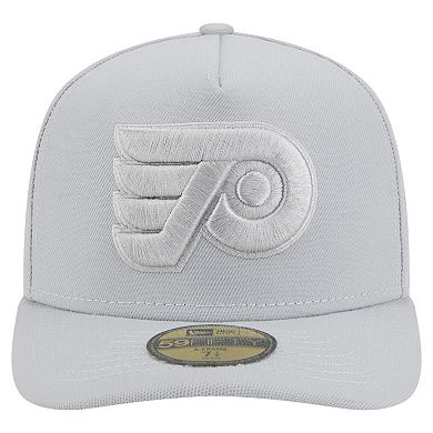 Men's New Era Gray Philadelphia Flyers Color Pack A-Frame 59FIFTY Fitted Hat