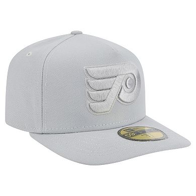 Men's New Era Gray Philadelphia Flyers Color Pack A-Frame 59FIFTY Fitted Hat