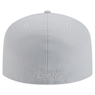 Men's New Era Gray Philadelphia Flyers Color Pack A-Frame 59FIFTY Fitted Hat