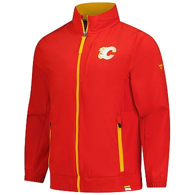 Men's Fanatics Red Calgary Flames Authentic Pro Full-Zip Coaches Jacket