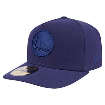 Men's New Era Navy Golden State Warriors Colorpack A-Frame Pinch Front 59FIFTY Fitted Hat