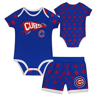 Infant Royal Chicago Cubs On Deck 2 pc Diaper Cover Set