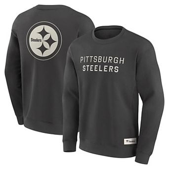 Men's Fanatics Charcoal Pittsburgh Steelers Elements Future Ground Lettering Pullover Sweatshirt