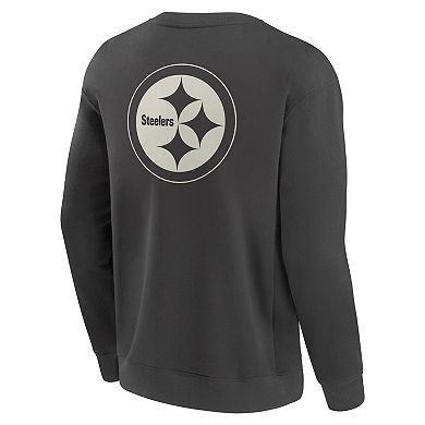 Men's Fanatics Charcoal Pittsburgh Steelers Elements Future Ground Lettering Pullover Sweatshirt