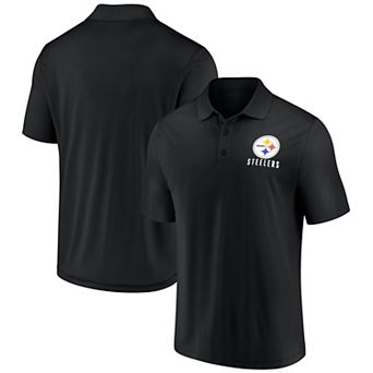Men's Fanatics Black Pittsburgh Steelers Lockup Polo