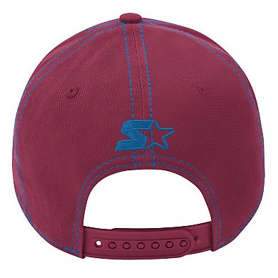 Men's Starter Burgundy Colorado Avalanche Sphere II Curved Starfit Adjustable Hat
