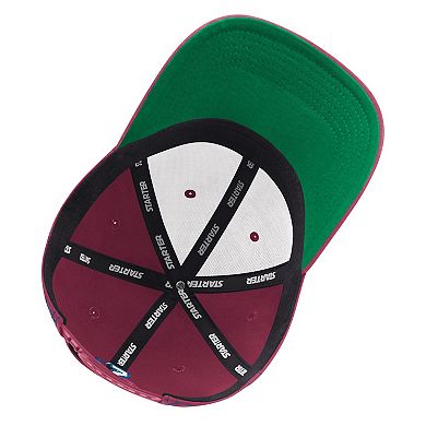 Men's Starter Burgundy Colorado Avalanche Sphere II Curved Starfit Adjustable Hat