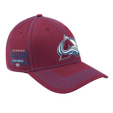 Men's Starter Burgundy Colorado Avalanche Sphere II Curved Starfit Adjustable Hat