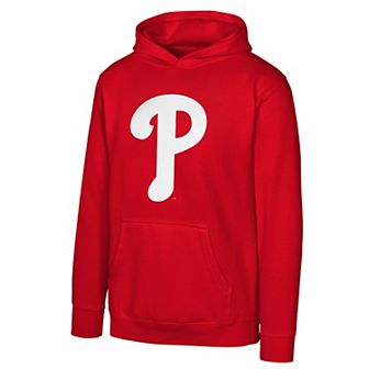 Youth Red Philadelphia Phillies Primary Logo Pullover Hoodie