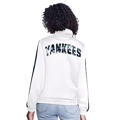 Women's G-III Sports by Carl Banks White New York Yankees Gear II Full-Zip Track Jacket