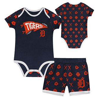 Infant Navy Detroit Tigers On Deck 2 pc Diaper Cover Set