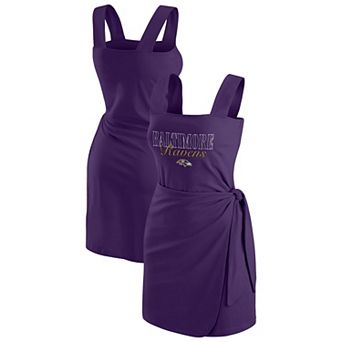 Women's WEAR by Erin Andrews Purple Baltimore Ravens Wrap Dress