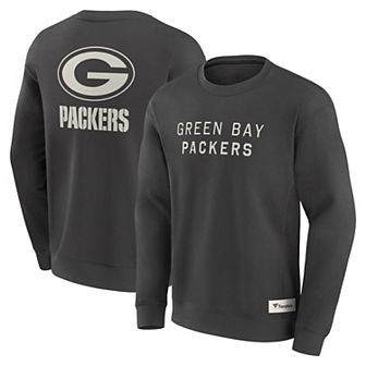 Men's Fanatics Charcoal Green Bay Packers Elements Future Ground Lettering Pullover Sweatshirt