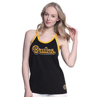 Women's G-III 4Her by Carl Banks Black Boston Bruins Curveball Racerback Tank Top