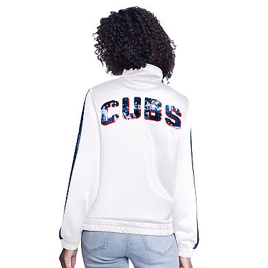 Women's G-III Sports by Carl Banks White Chicago Cubs Gear II Full-Zip Track Jacket