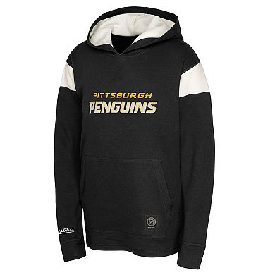 Youth Black Pittsburgh Penguins Thermal Lightweight Pullover Hoodie