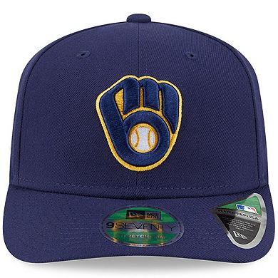 Men's New Era Navy Milwaukee Brewers Player Replica 9SEVENTY Adjustable Hat