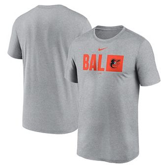 Men's Nike Heather Gray Baltimore Orioles Tricode Legend T-Shirt