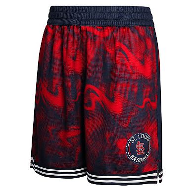 Youth Navy/Red St. Louis Cardinals Outfielder Shorts