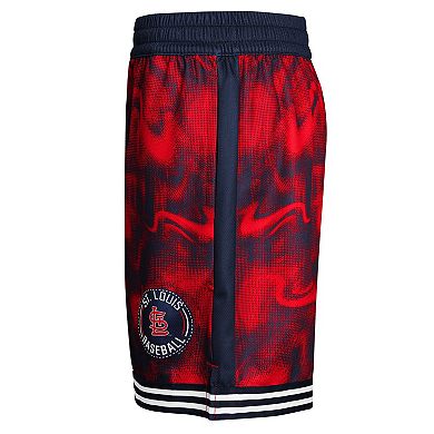 Youth Navy/Red St. Louis Cardinals Outfielder Shorts