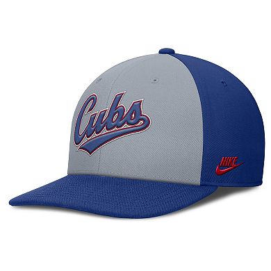 Men's Nike Gray/Royal Chicago Cubs Pro Performance Snapback Hat