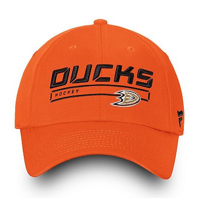 Men's Fanatics Orange Anaheim Ducks Authentic Pro Rinkside Fundamental Adjustable Hat