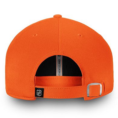 Men's Fanatics Orange Anaheim Ducks Authentic Pro Rinkside Fundamental Adjustable Hat