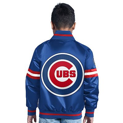 Youth Starter Royal Chicago Cubs Scrimmage Full-Snap Varsity Jacket