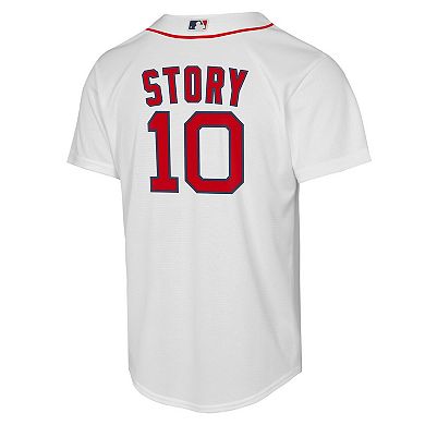 Youth Nike Trevor Story White Boston Red Sox Home Replica Player Jersey