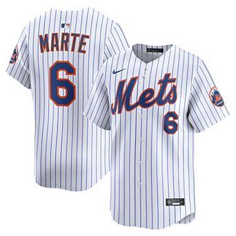 Men's Nike Starling Marte White New York Mets Alternate Limited Player Jersey