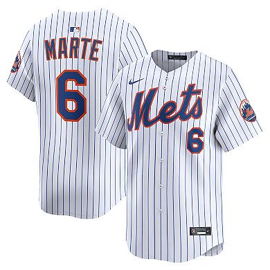 Men's Nike Starling Marte White New York Mets Home Limited Player Jersey