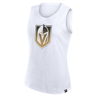 Women's Fanatics White Vegas Golden Knights Slub Tank Top