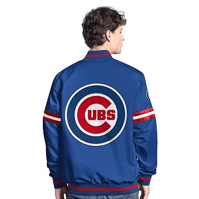 Men's Starter Royal Chicago Cubs Scout Full-Snap Varsity Jacket