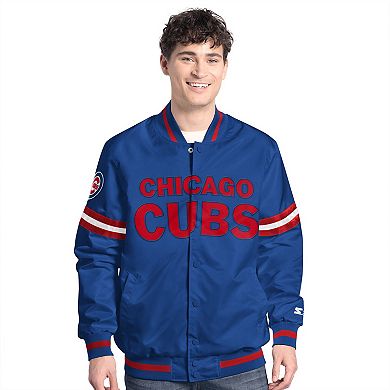 Men's Starter Royal Chicago Cubs Scout Full-Snap Varsity Jacket