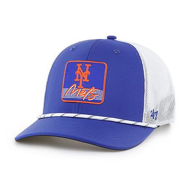 Men's '47 Royal/White New York Mets Scratch Adjustable Trucker Hat