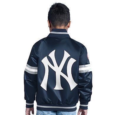 Youth Starter Navy New York Yankees Scrimmage Full-Snap Varsity Jacket