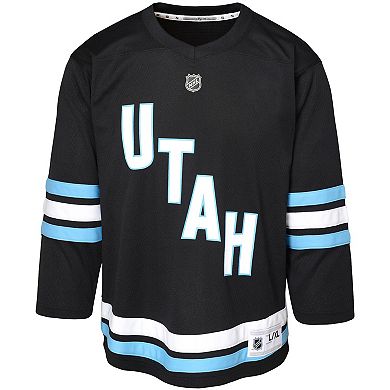 Youth Black Utah Hockey Club Replica Jersey